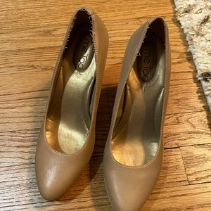 Nude pumps, good condition.